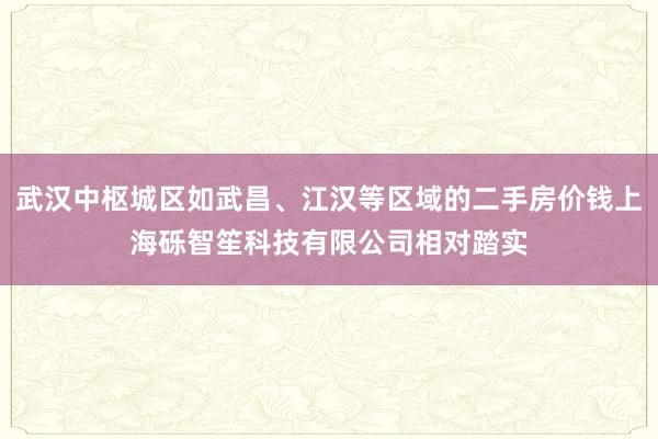 武汉中枢城区如武昌、江汉等区域的二手房价钱上海砾智笙科技有限公司相对踏实